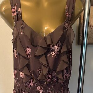 Full length dress - smocked waist with sweetheart neck line